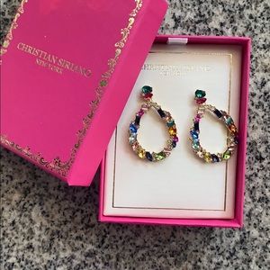 Drop style multicolor earrings